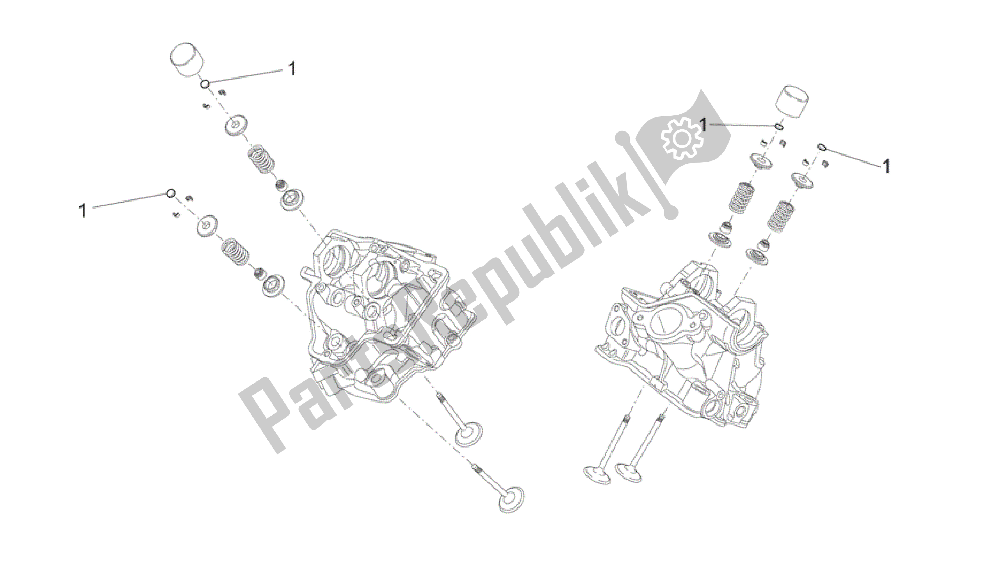 Alle Teile für das Ventilkissen des Aprilia SXV 450 2009 - 2011