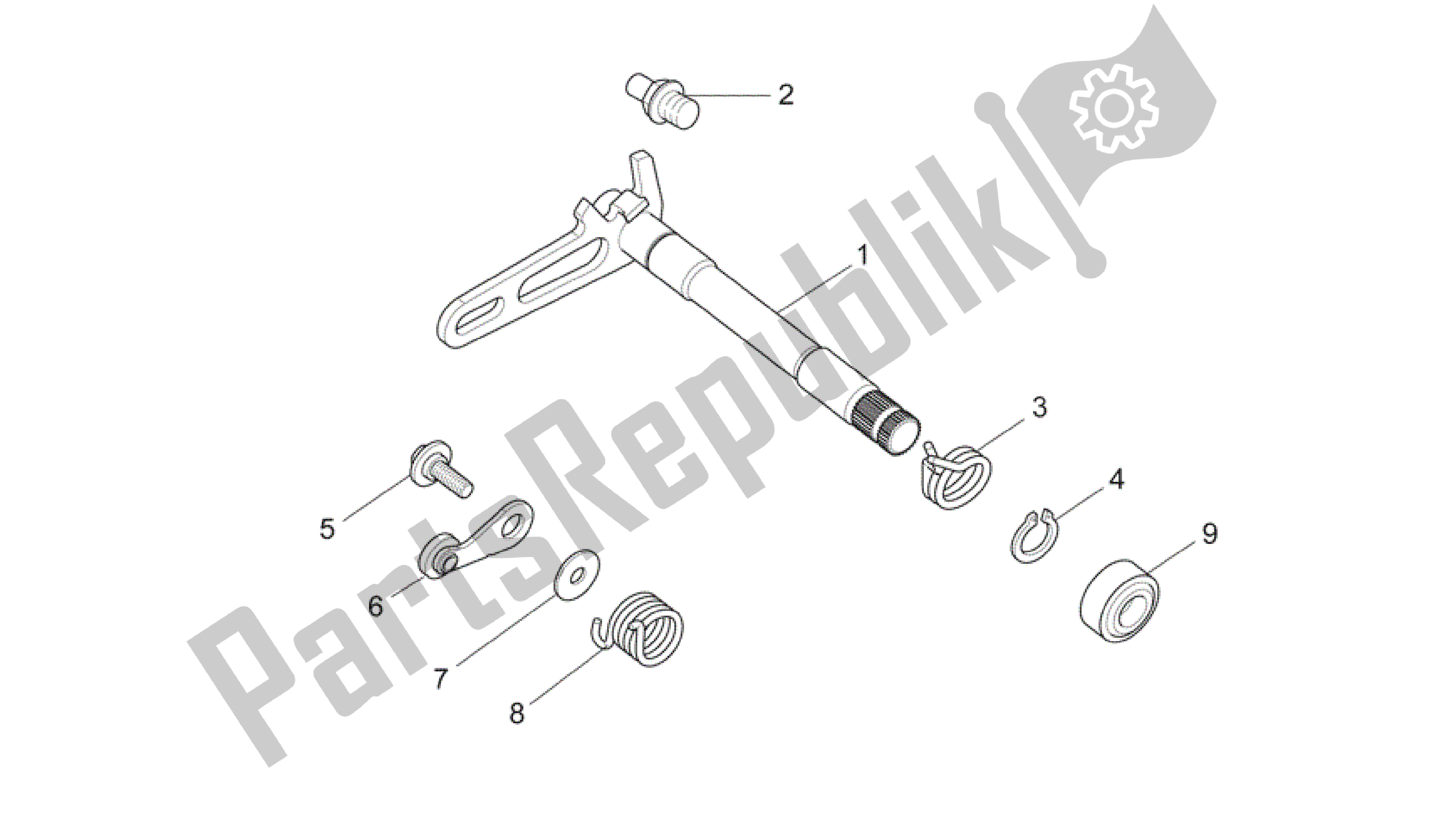 Alle Teile für das Getriebewähler I des Aprilia SXV 450 2009 - 2011