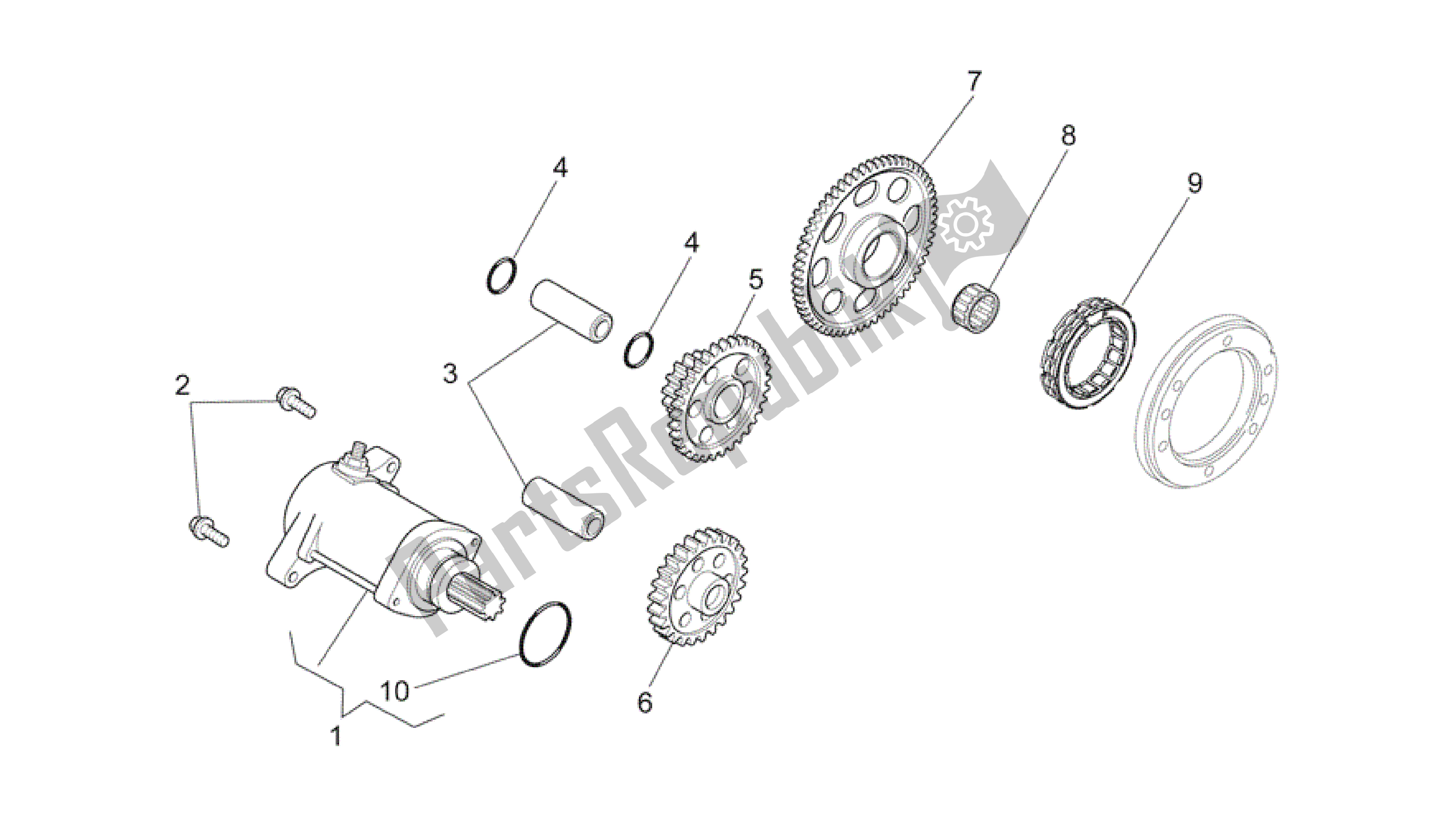 Toutes les pièces pour le Démarreur du Aprilia SXV 450 2009 - 2011