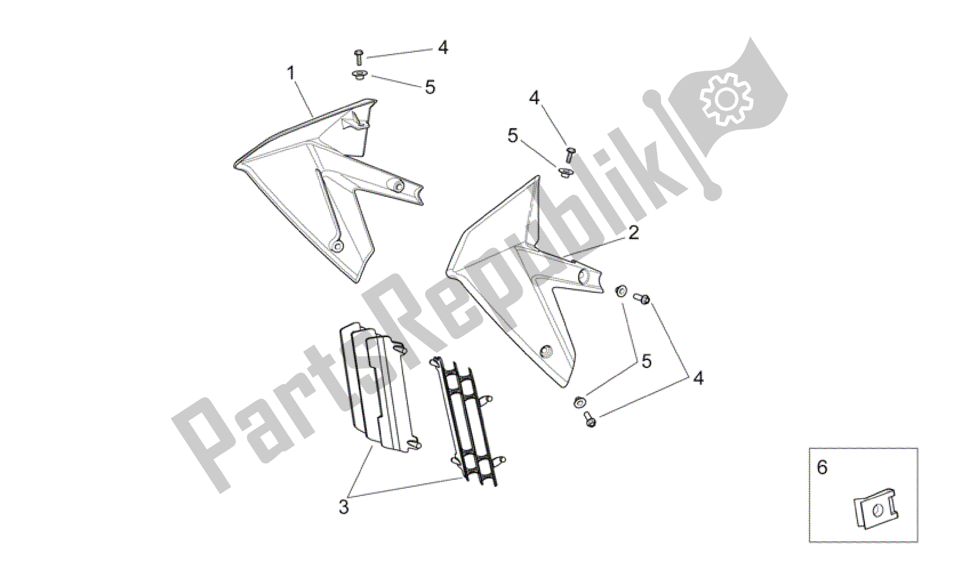 All parts for the Front Body Ii of the Aprilia SXV 550 2009 - 2011