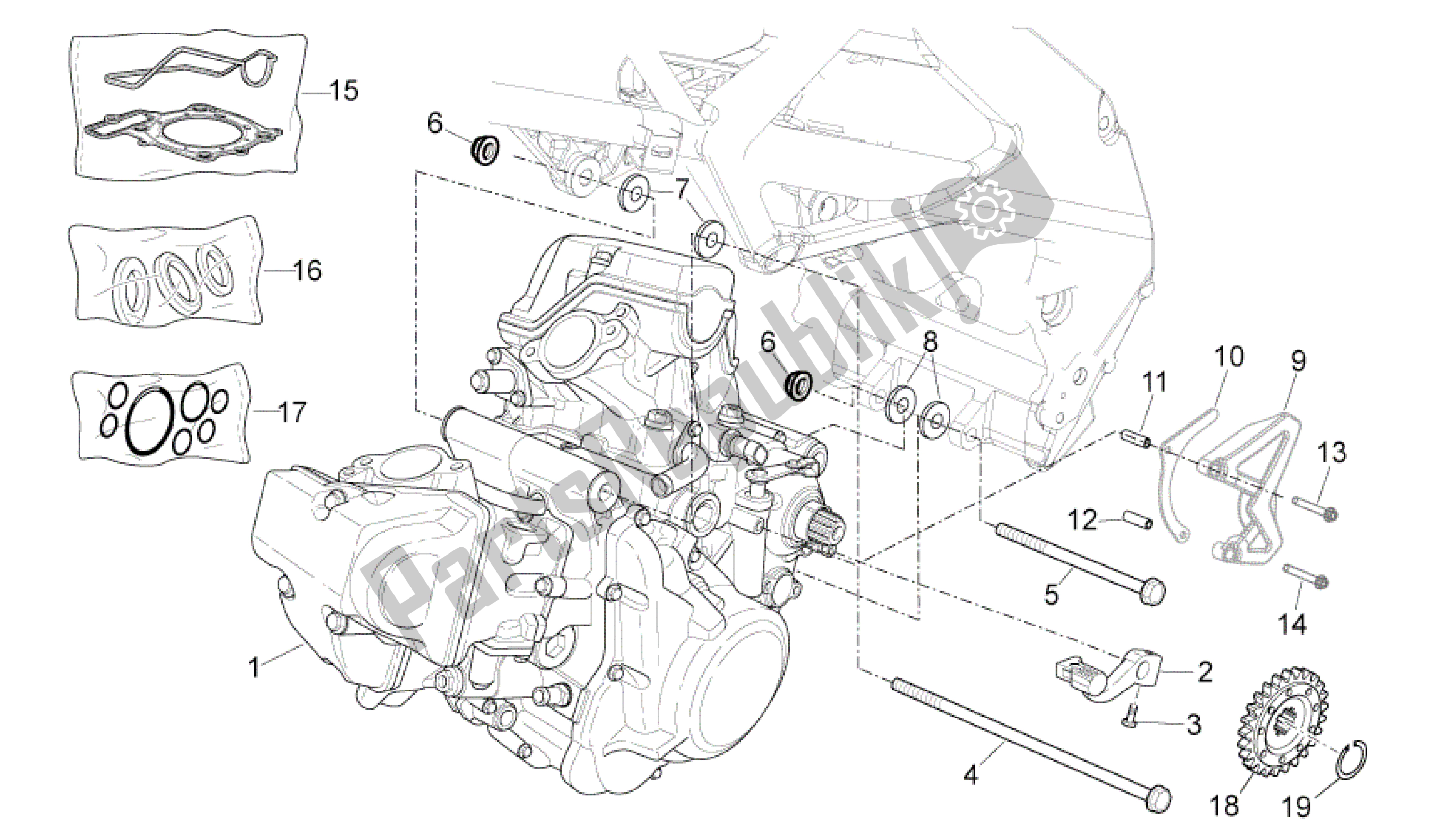 Toutes les pièces pour le Moteur du Aprilia SXV 550 2009 - 2011