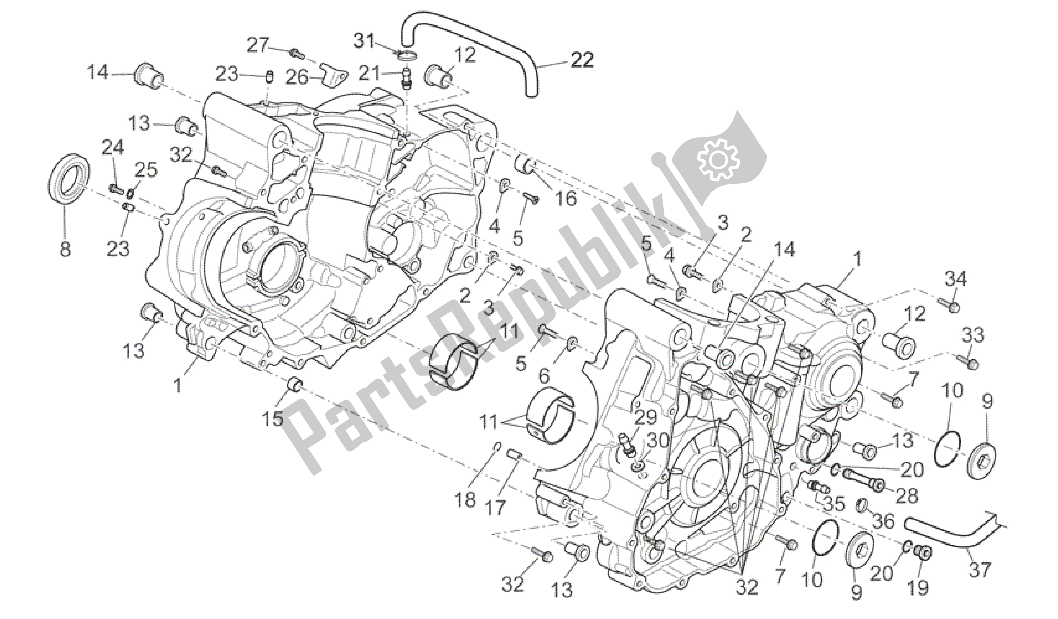 Alle onderdelen voor de Carter I van de Aprilia SXV 550 2009 - 2011