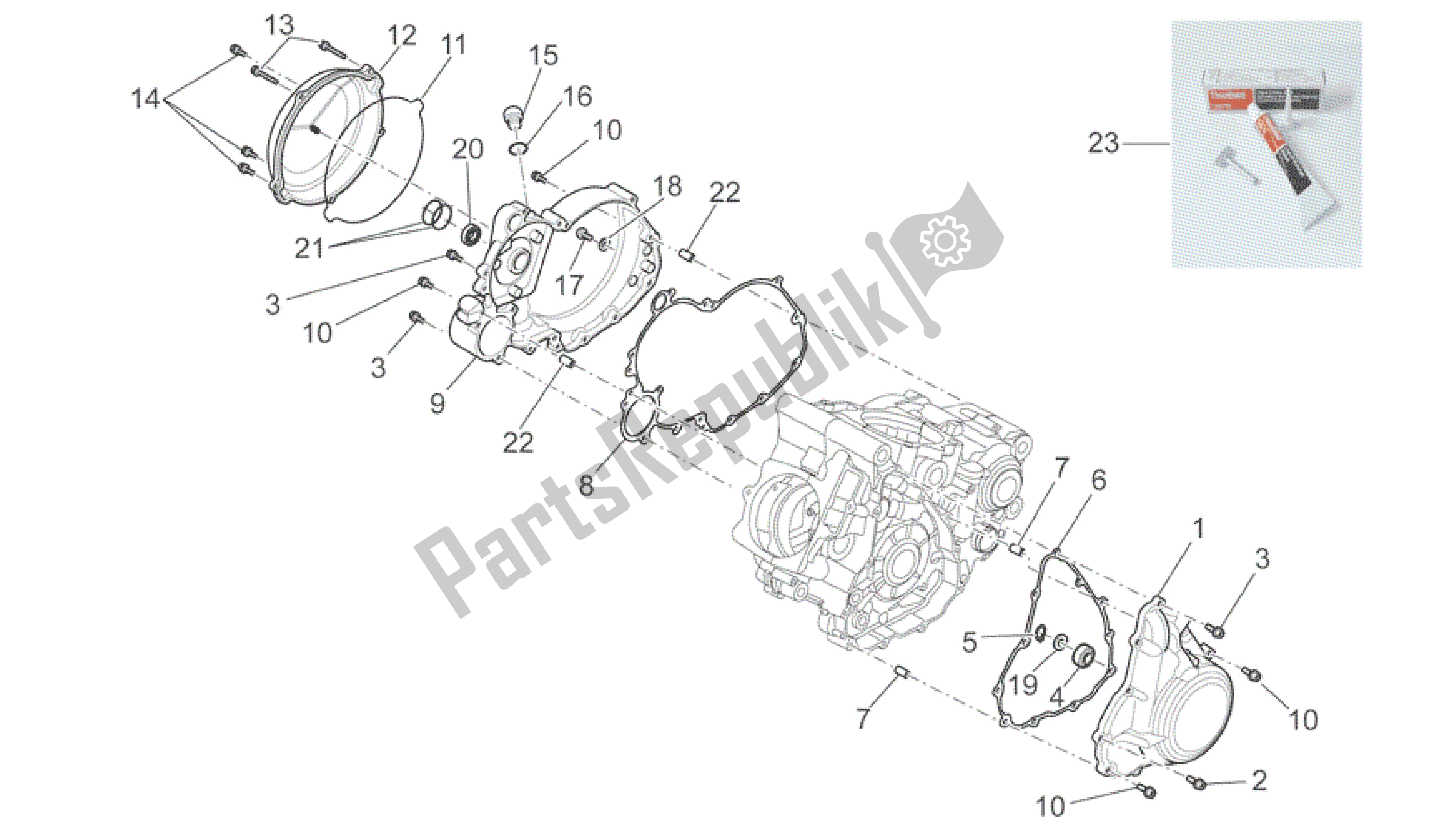 Toutes les pièces pour le Carter Ii du Aprilia SXV 550 2009 - 2011