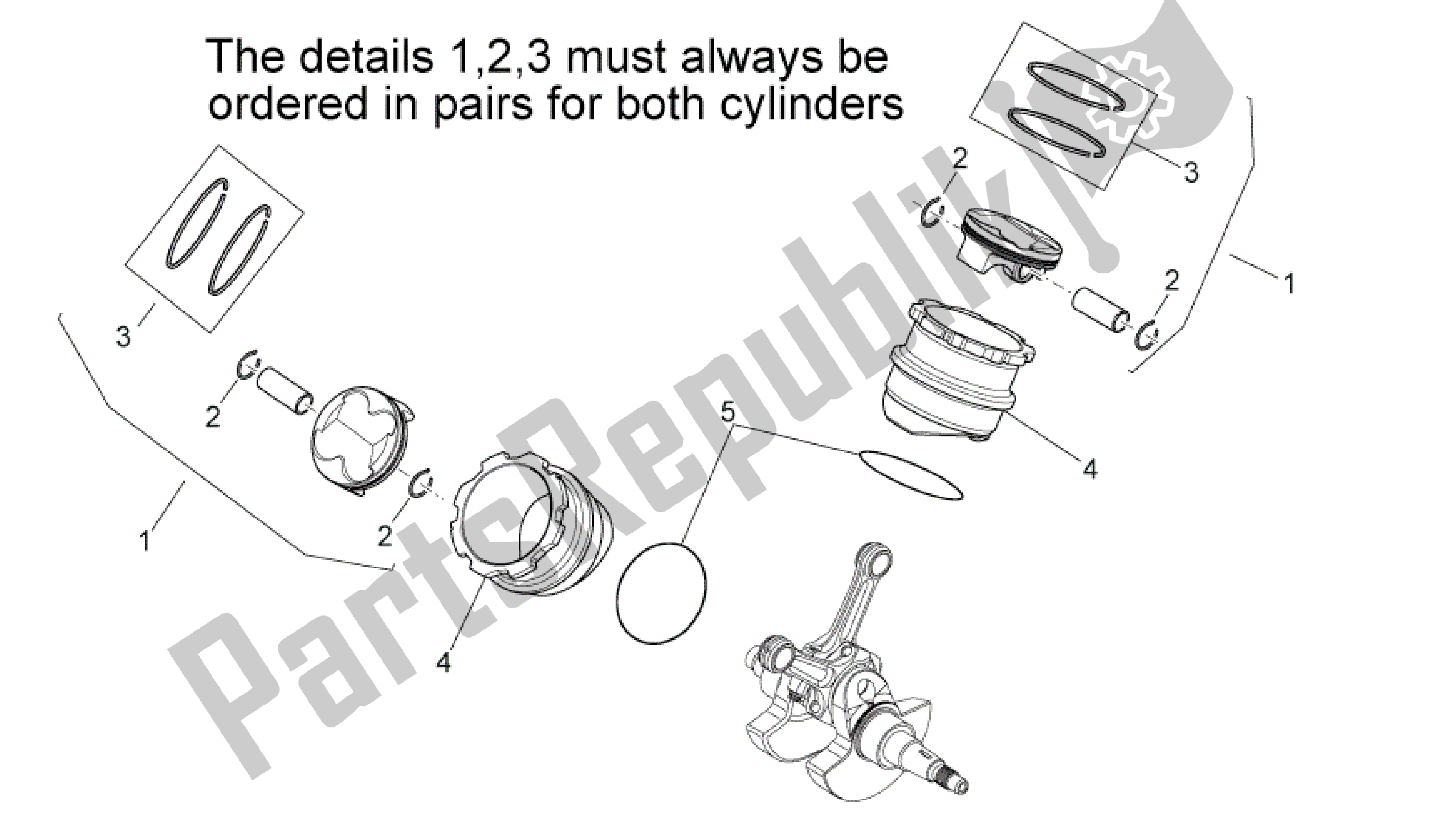 All parts for the Cylinder With Piston of the Aprilia SXV 550 2009 - 2011