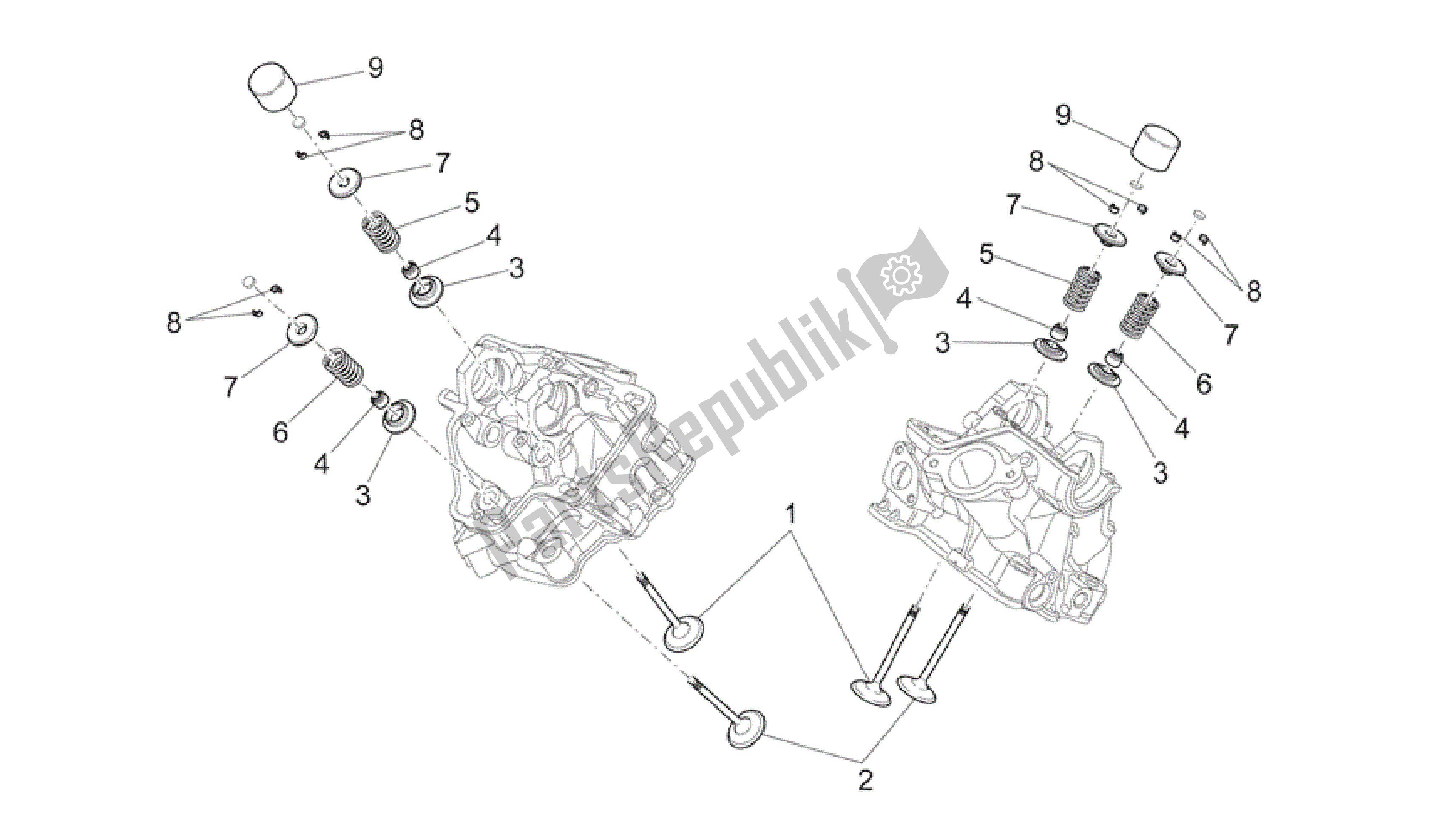 Alle onderdelen voor de Kleppen van de Aprilia SXV 550 2009 - 2011