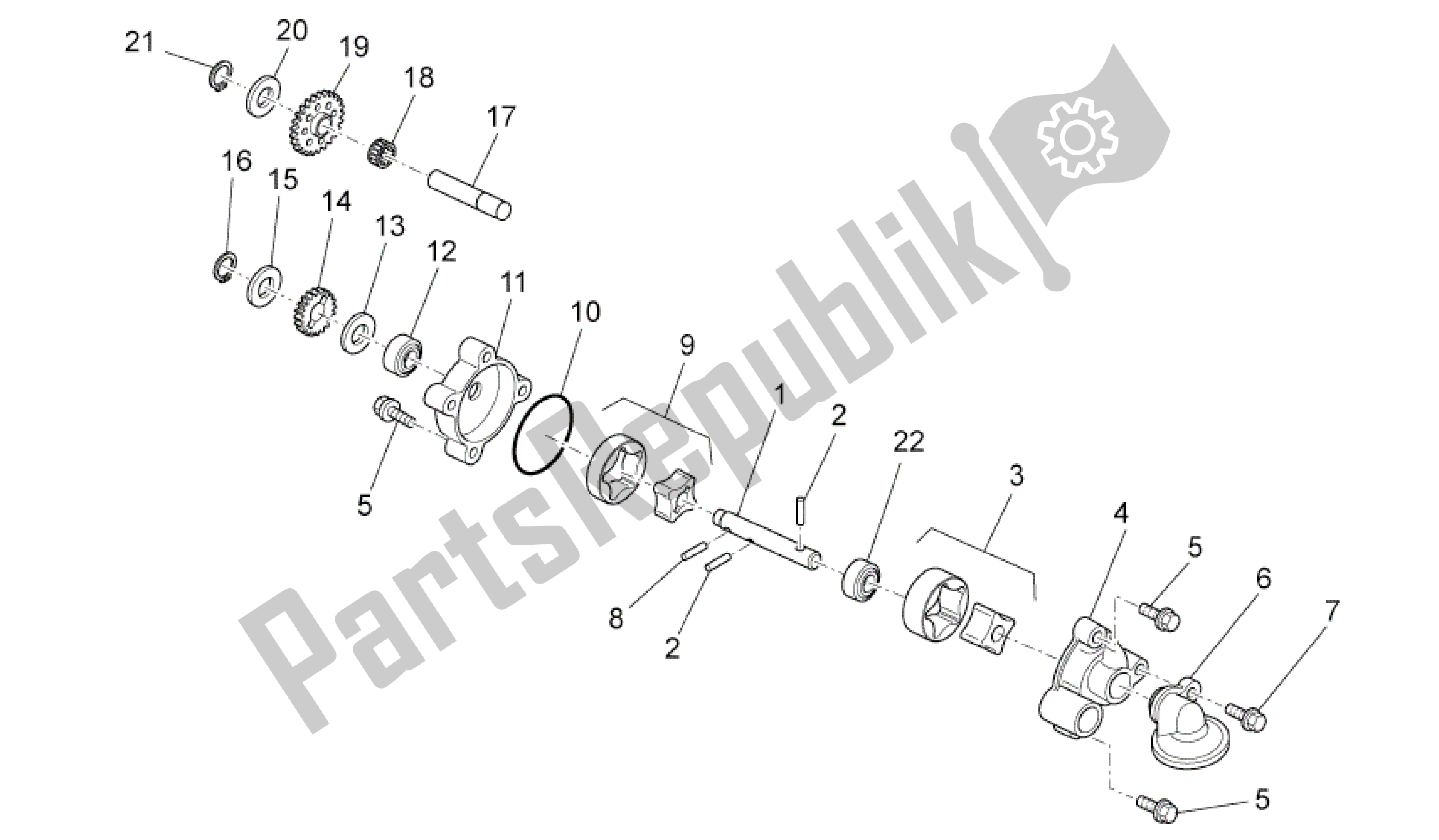 Toutes les pièces pour le La Pompe à Huile du Aprilia MXV 450 2008 - 2010