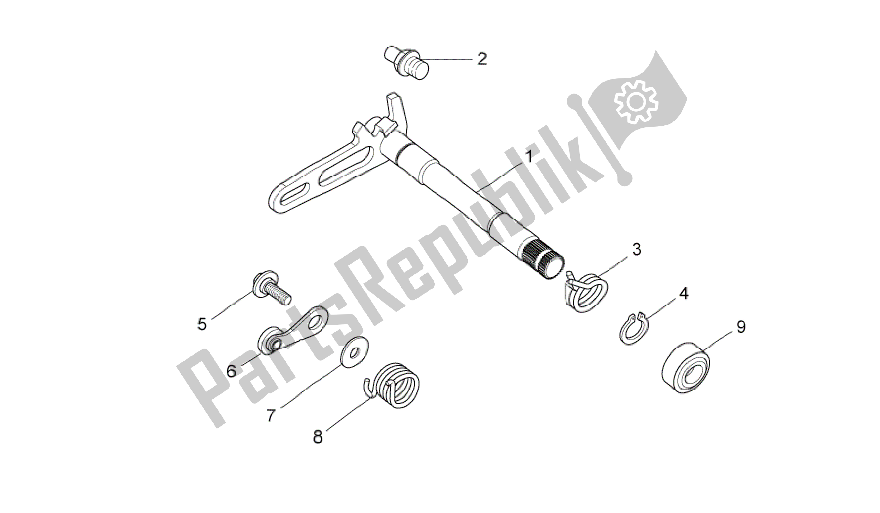 All parts for the Gear Box Selector I of the Aprilia MXV 450 2008 - 2010