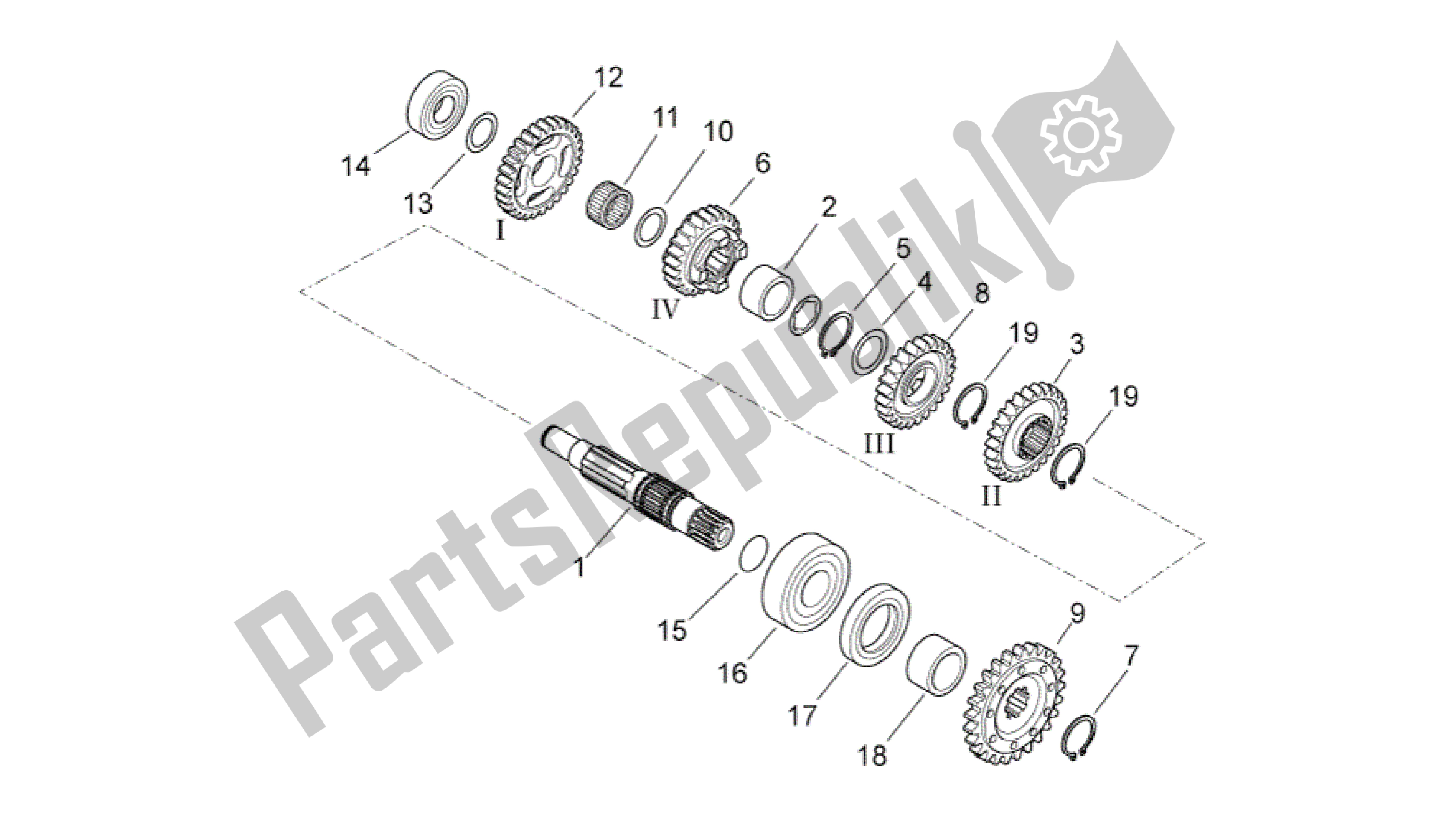 Tutte le parti per il Albero Condotto del Aprilia MXV 450 2008 - 2010