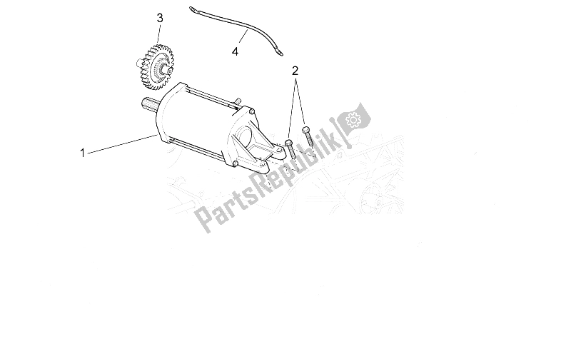 All parts for the Starter Motor of the Aprilia Atlantic 300 2010
