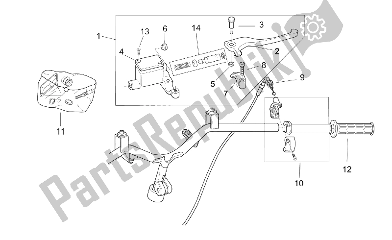 Tutte le parti per il Controlli Rh del Aprilia SR 50 H2O Ditech Carb 2000