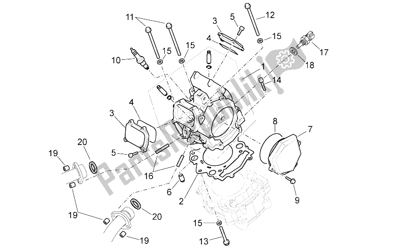 Tutte le parti per il Testata del Aprilia Pegaso Strada Trail 650 IE 2005