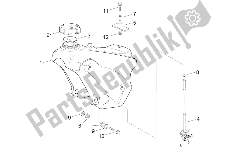 Tutte le parti per il Serbatoio Di Carburante del Aprilia MX 50 2004