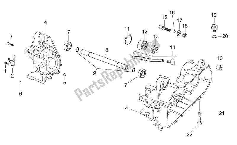 Toutes les pièces pour le Jeu De Carter Central du Aprilia SR 50 AIR WWW 1997