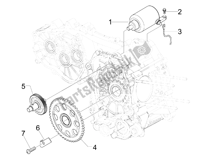 All parts for the Stater - Electric Starter of the Aprilia SR 300 MAX 2011