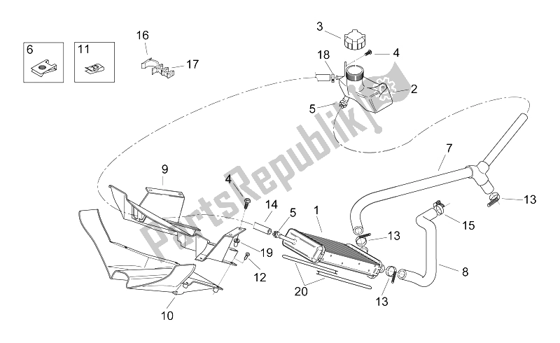 Toutes les pièces pour le Refroidisseur D'eau du Aprilia Area 51 1998