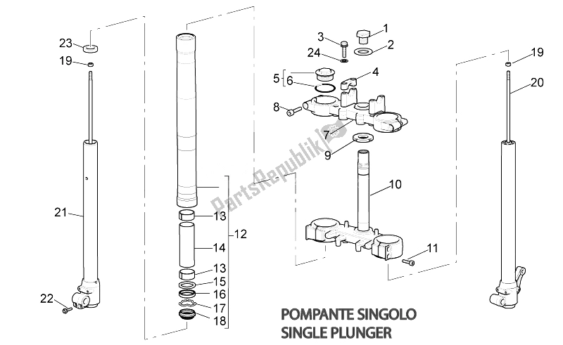 Todas las partes para Horquilla Delantera Iii de Aprilia RX SX 125 2008