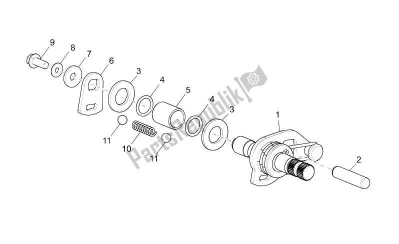 All parts for the Grip Shift of the Aprilia NA 850 Mana 2007