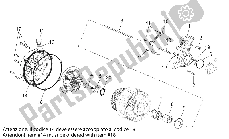 Wszystkie części do Sprz? G? O I Aprilia Dorsoduro 750 ABS USA 2015