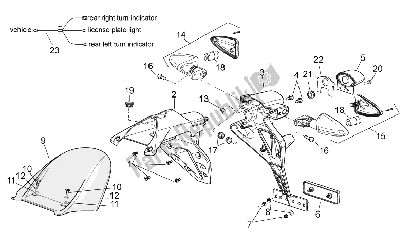 Toutes les pièces pour le Carrosserie Arrière Ii du Aprilia RSV4 Aprc R 1000 2011