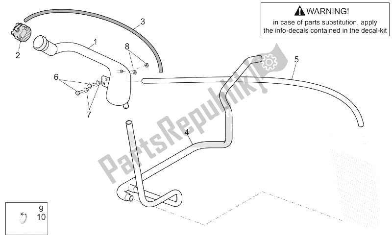 Todas las partes para Tanque De Expansión de Aprilia Atlantic 500 2001