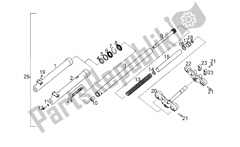 Tutte le parti per il Forcella Anteriore Ii del Aprilia RX SX 50 2006