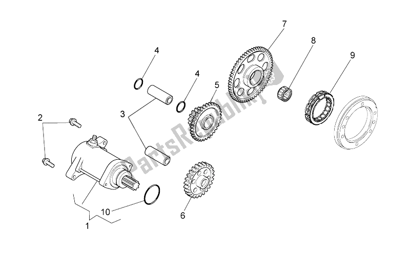 Toutes les pièces pour le Démarreur du Aprilia RXV 450 550 2009