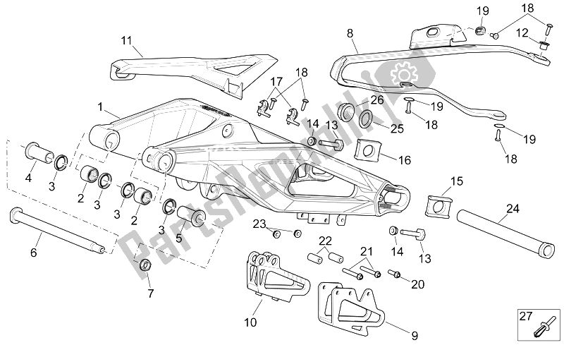 Alle Teile für das Schwinge des Aprilia SXV 450 550 Street Legal 2009