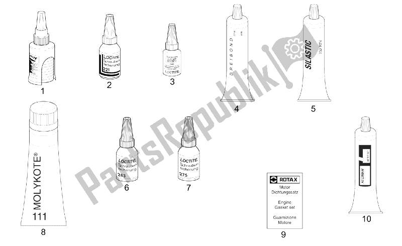 All parts for the Sealing And Lubricating Agents of the Aprilia Pegaso 650 IE 2001