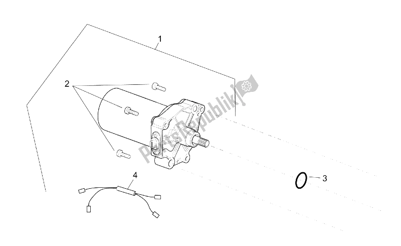 All parts for the Starter Motor of the Aprilia SR 125 150 1999