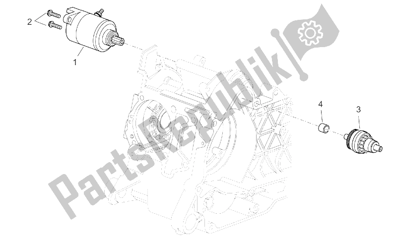 Todas as partes de Motor De Arranque I do Aprilia Atlantic 125 200 250 2003