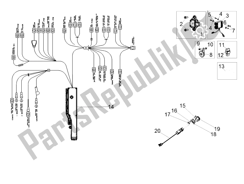 Toutes les pièces pour le Système électrique Avant du Aprilia RSV4 Racing Factory L E Europe 1000 2016