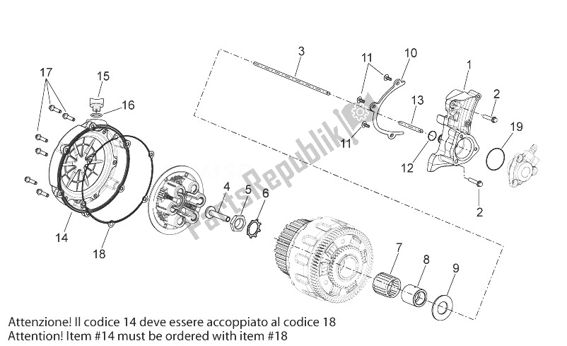 Tutte le parti per il Frizione I del Aprilia Shiver 750 USA 2011