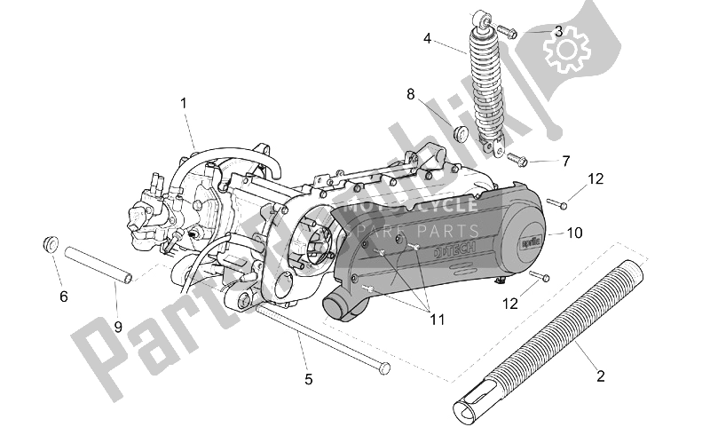 Alle Teile für das Motor I des Aprilia SR 50 H2O IE Carb 2003