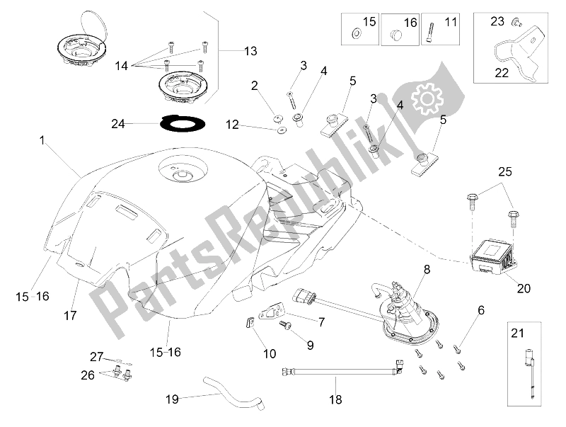 Toutes les pièces pour le Réservoir D'essence du Aprilia RSV4 RR USA 1000 2016