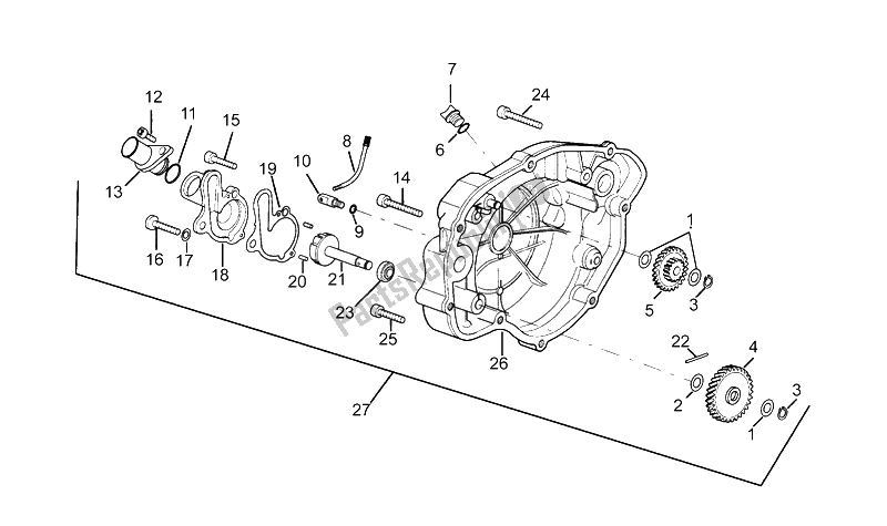 Tutte le parti per il Coperchio Frizione del Aprilia RS 50 1993