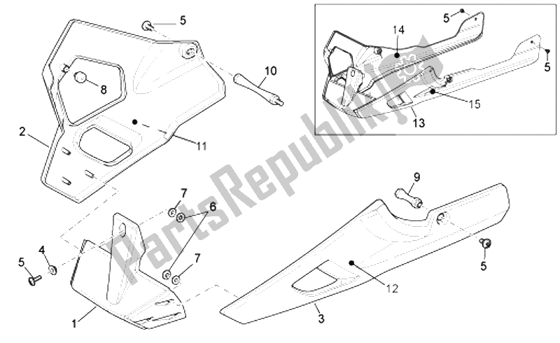 Toutes les pièces pour le Corps Avant - Carénages Ii du Aprilia RSV Tuono 1000 2006