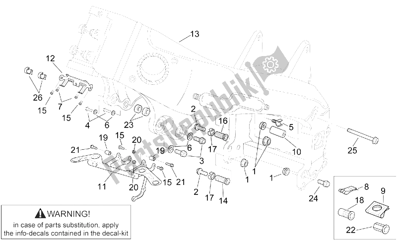 All parts for the Frame Iii of the Aprilia RSV Mille 1000 2003