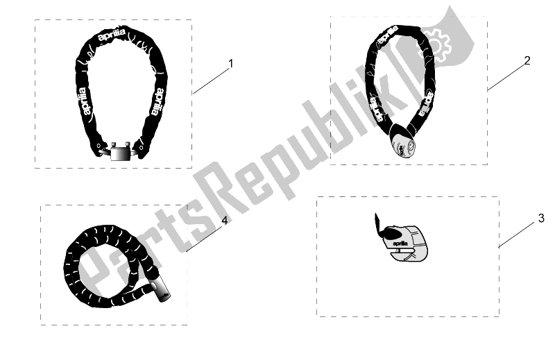 Todas as partes de Acc. - Mecânica Anti-roubo do Aprilia Scarabeo 400 492 500 Light 2006