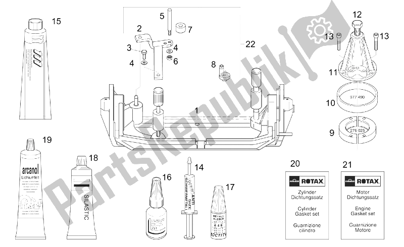 Toutes les pièces pour le Réparation D'outils Ii du Aprilia RS 125 ENG 122 CC 1996