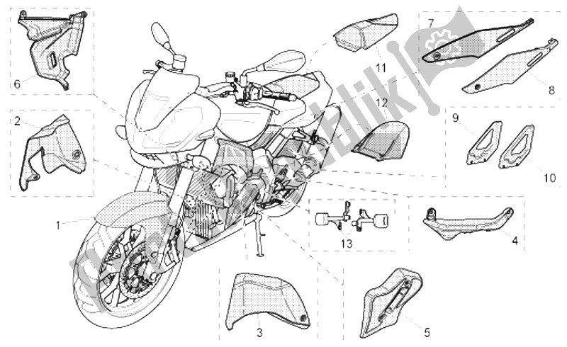 Toutes les pièces pour le Acc. - Parties Spéciales Du Corps du Aprilia RSV Tuono 1000 2006