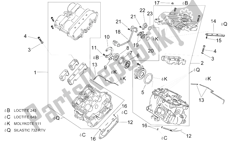 Todas las partes para Culata I de Aprilia RSV Mille SP 1000 1999