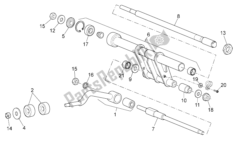 Todas as partes de Biela do Aprilia Scarabeo 400 492 500 Light 2006