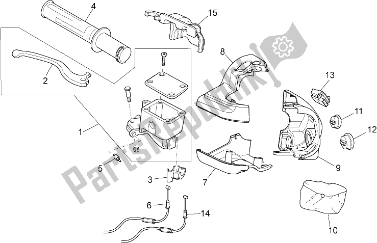 Toutes les pièces pour le Contrôles Rh du Aprilia Scarabeo 125 200 IE Light 2009