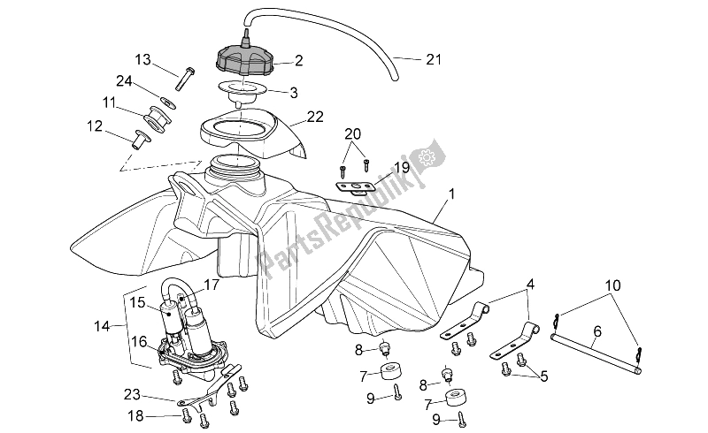 Toutes les pièces pour le Réservoir D'essence du Aprilia SXV 450 550 Street Legal 2009