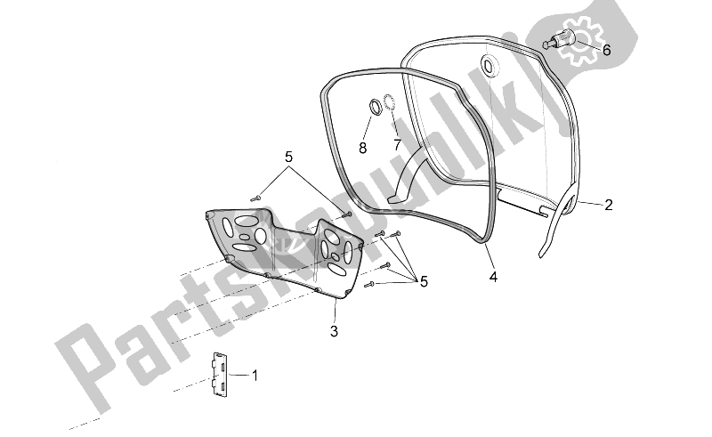 Tutte le parti per il Corpo Centrale I del Aprilia Scarabeo 50 4T 4V E2 2010