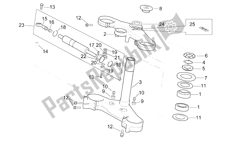 Todas as partes de Direção do Aprilia RSV Mille 1000 1998