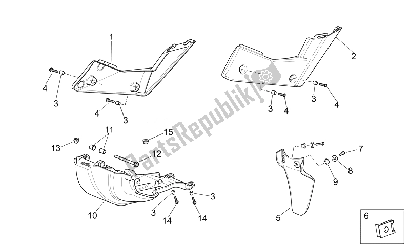 Tutte le parti per il Corpo Centrale del Aprilia RXV SXV 450 550 2008