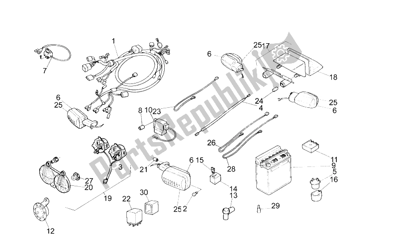 Toutes les pièces pour le Système électrique du Aprilia Pegaso 50 1992