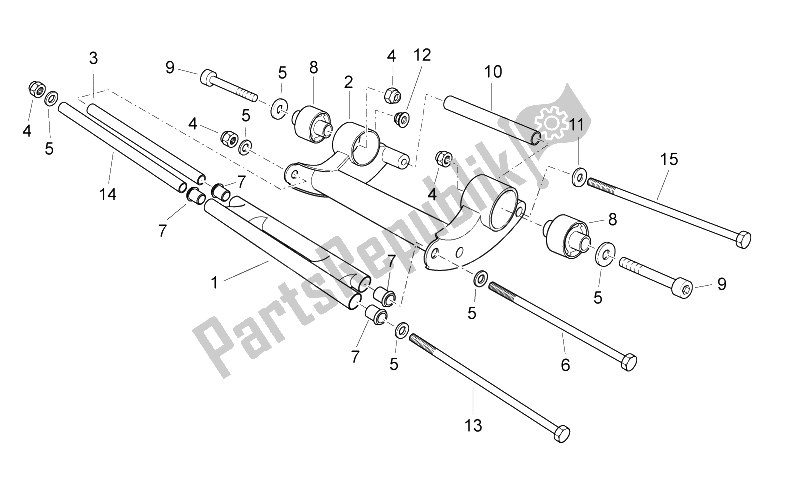 All parts for the Crankshaft Assy of the Aprilia Atlantic 125 E3 2010