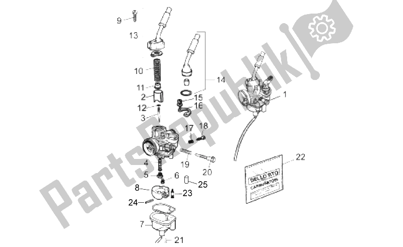 All parts for the Carburettor of the Aprilia RX SX 50 2006